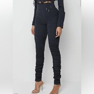Maniere De Voir High Waisted Ruched Leggings